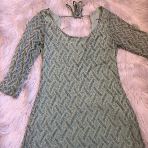 3/4 sleeve mint green dress - Picture 4 of 7
